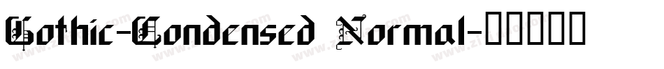 Gothic-Condensed Normal字体转换